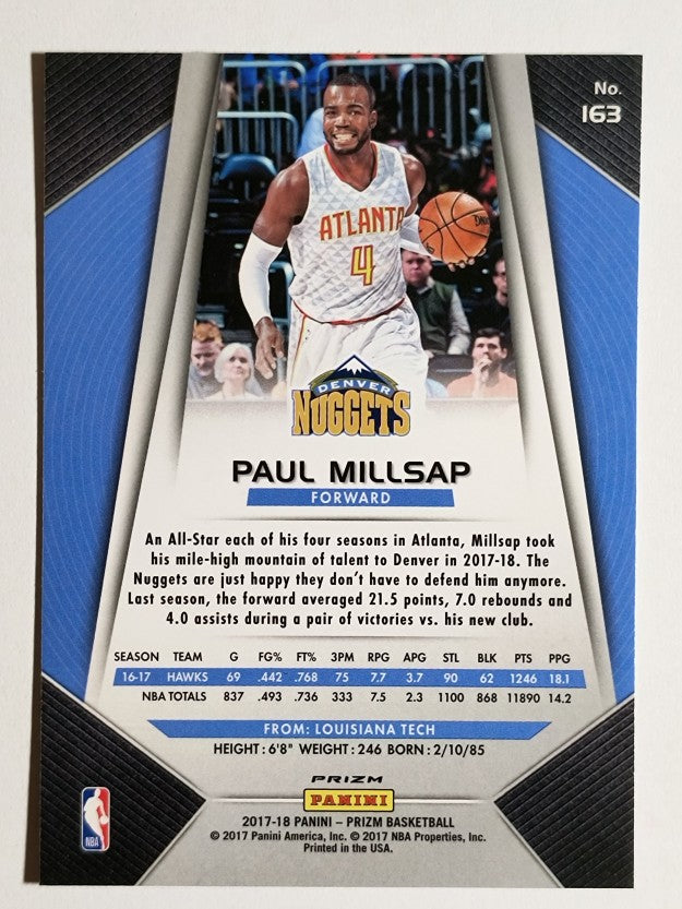 2017-18 Panini Prizm Prizms Fast Break #163 Paul Millsap