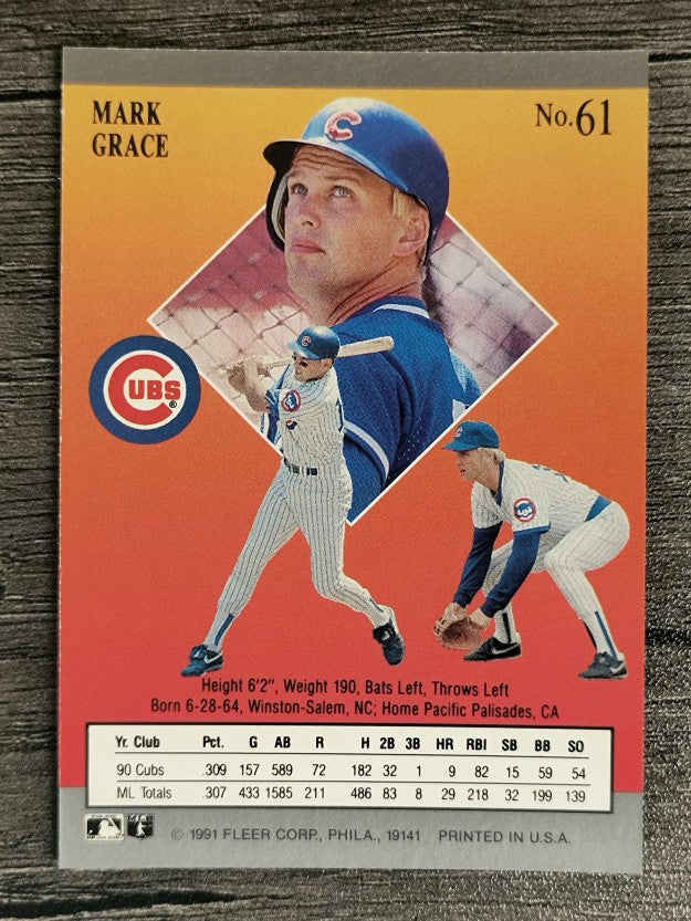 1991 Ultra #61 Mark Grace