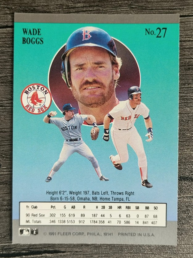 1991 Ultra #27 Wade Boggs