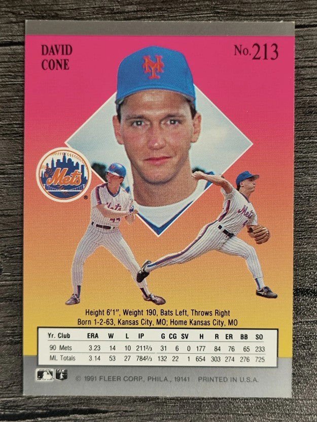 1991 Ultra #213 David Cone