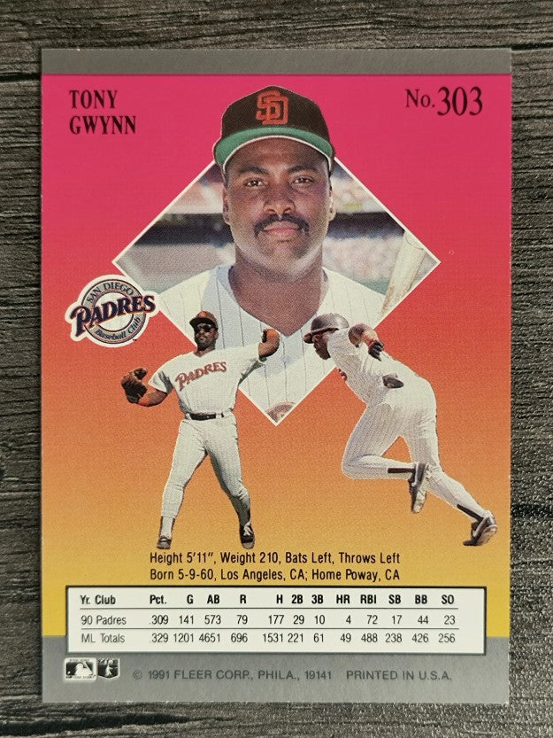 1991 Ultra #303 Tony Gwynn