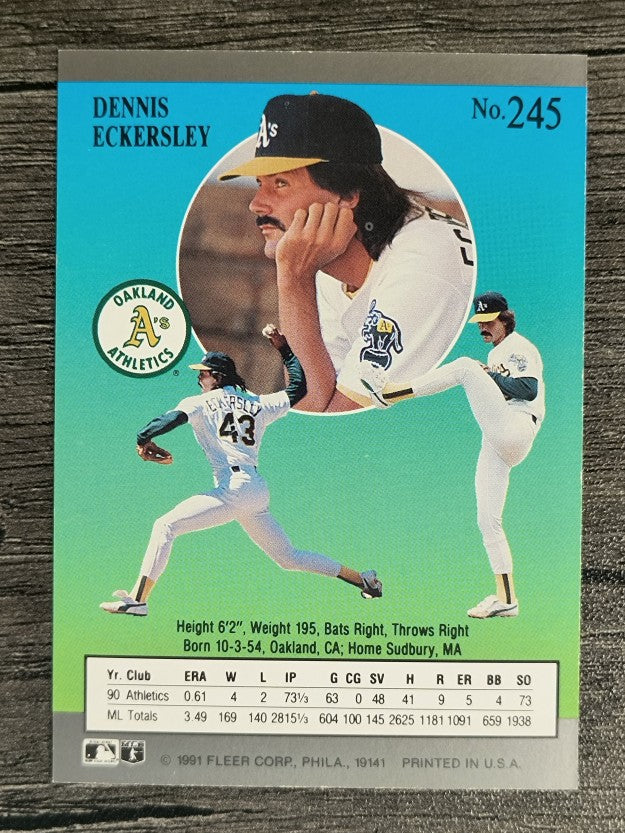 1991 Ultra #245 Dennis Eckersley