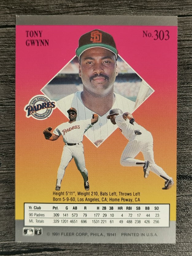 1991 Ultra #303 Tony Gwynn