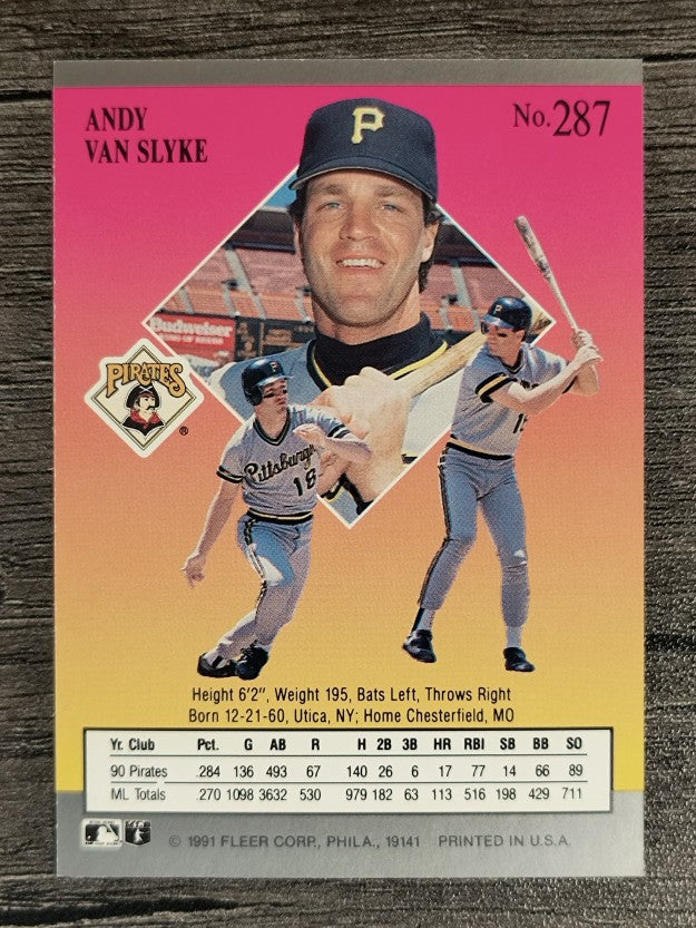 1991 Ultra #287 Andy Van Slyke