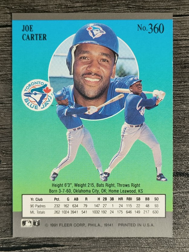 1991 Ultra #360 Joe Carter