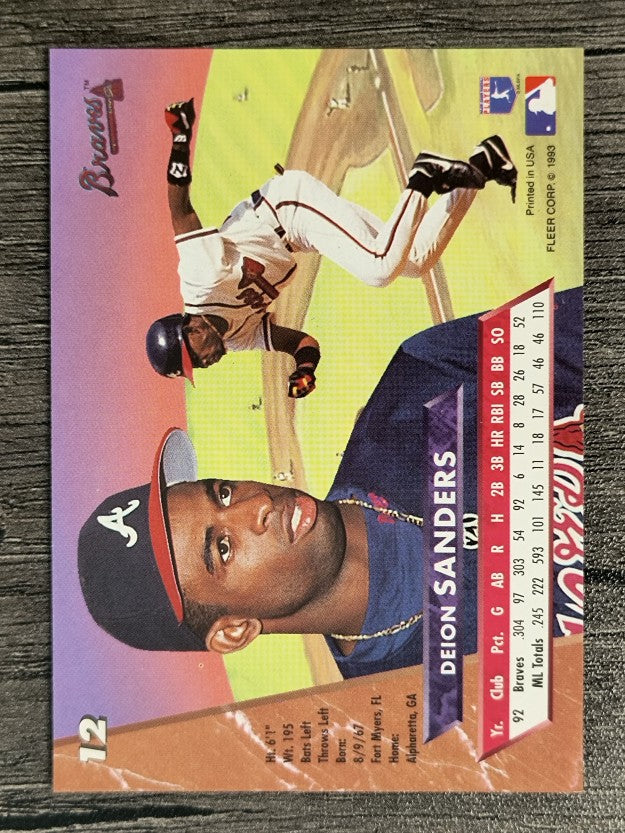 1993 Ultra #12 Deion Sanders