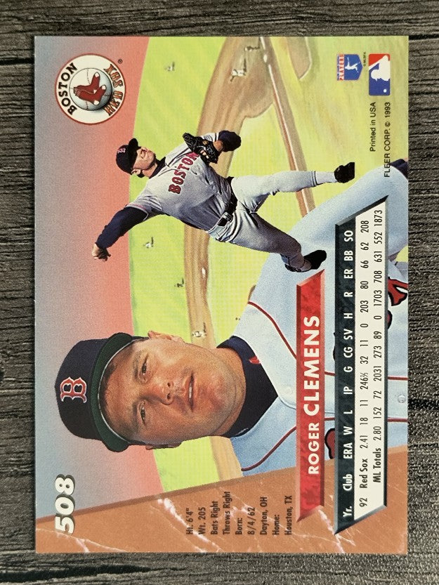 1993 Ultra #508 Roger Clemens