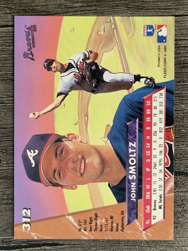 1993 Ultra #312 John Smoltz