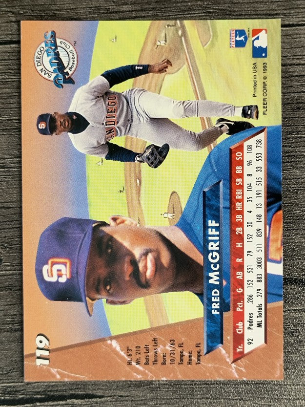 1993 Ultra #119 Fred McGriff