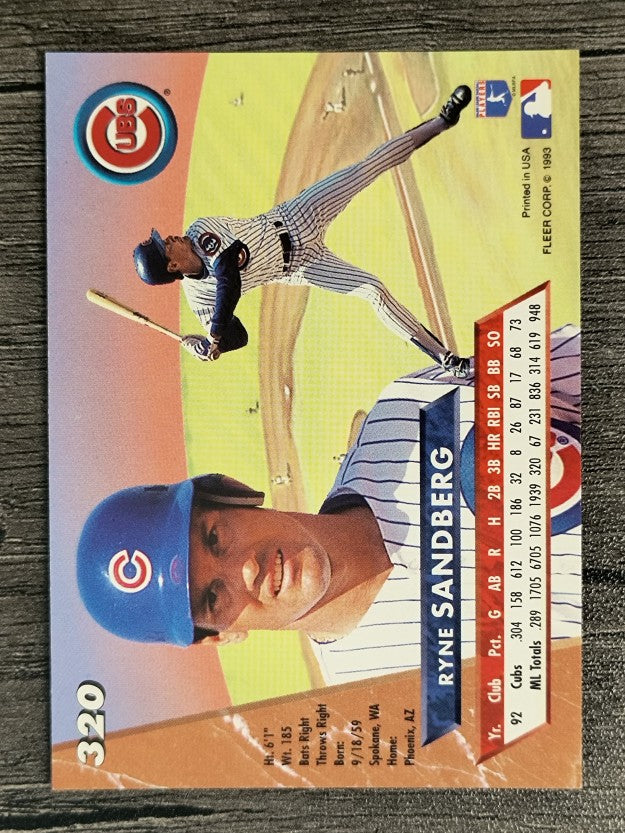 1993 Ultra #320 Ryne Sandberg