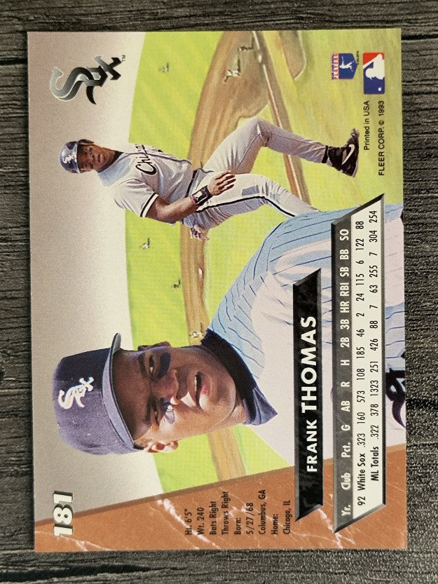 1993 Ultra #181 Frank Thomas