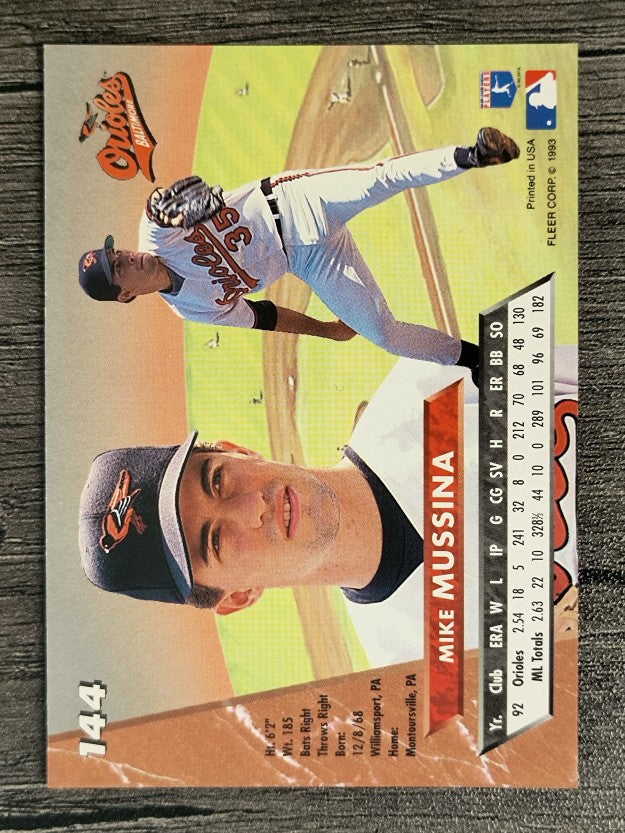 1993 Ultra #144 Mike Mussina