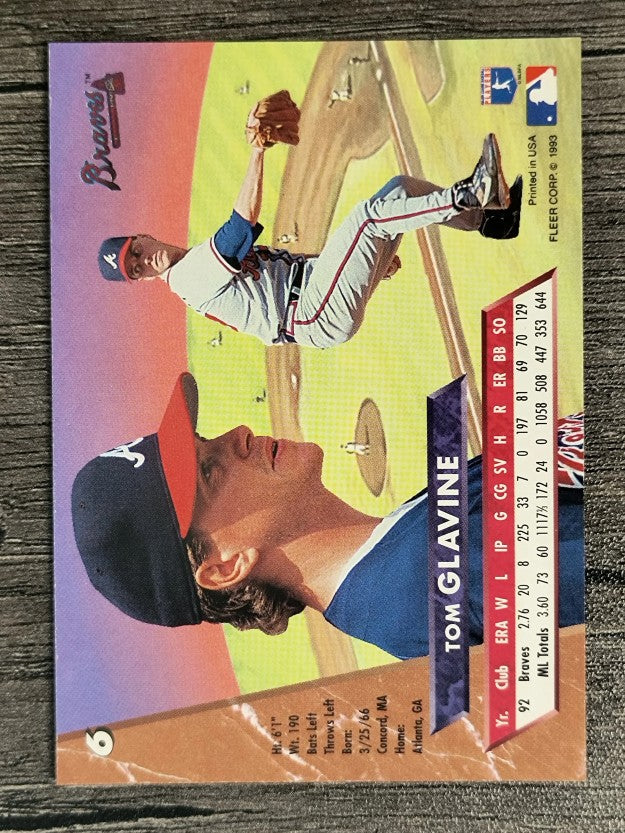 1993 Ultra #6 Tom Glavine