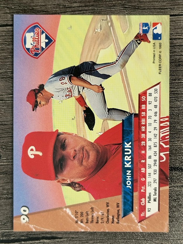 1993 Ultra #90 John Kruk