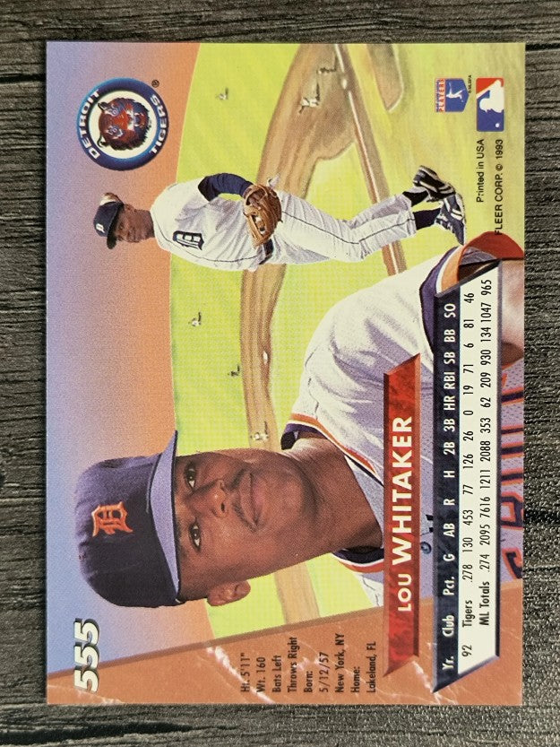 1993 Ultra #555 Lou Whitaker