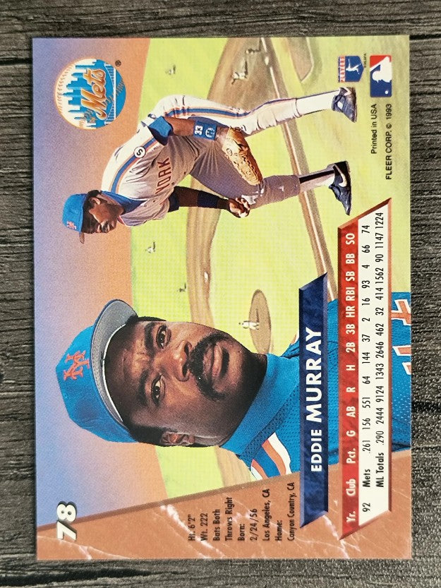 1993 Ultra #78 Eddie Murray