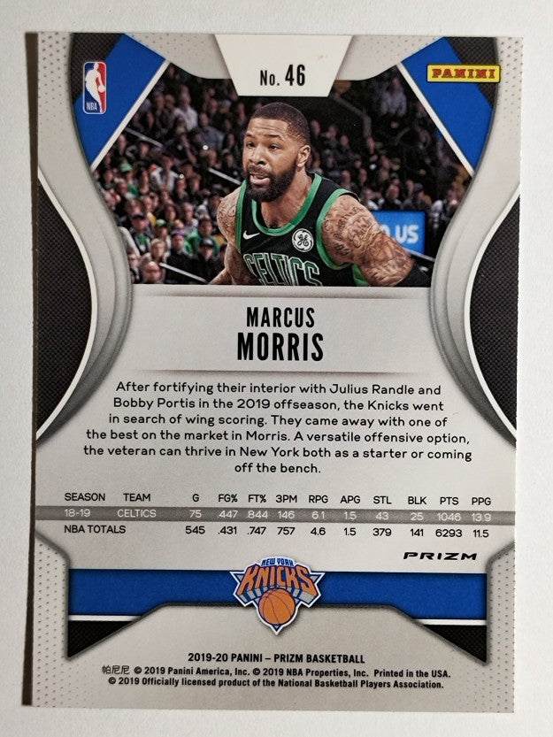 2019-20 Panini Prizm Prizms Silver #46 Marcus Morris