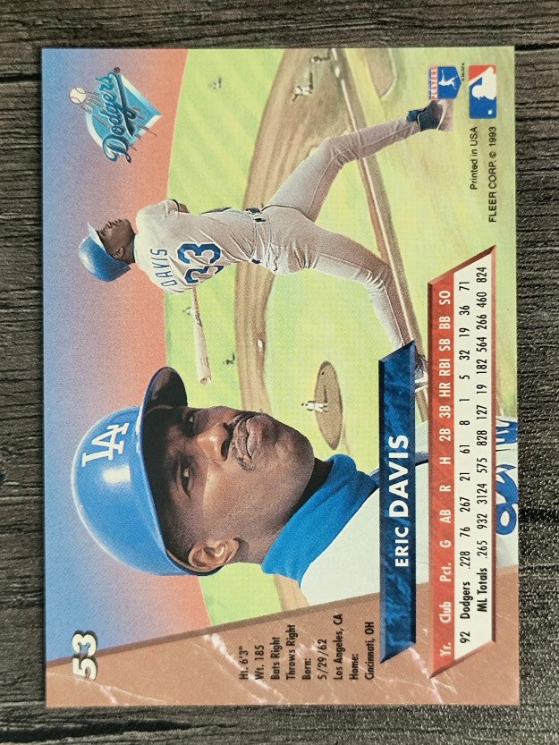 1993 Ultra #53 Eric Davis