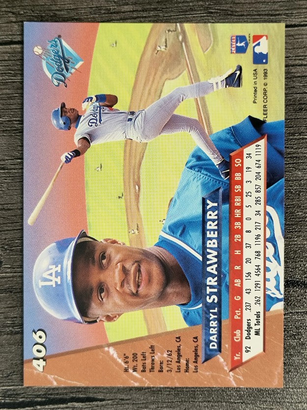 1993 Ultra #406 Darryl Strawberry