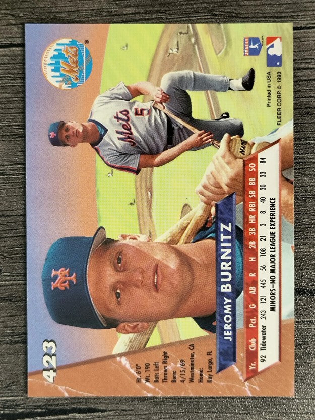 1993 Ultra #423 Jeromy Burnitz
