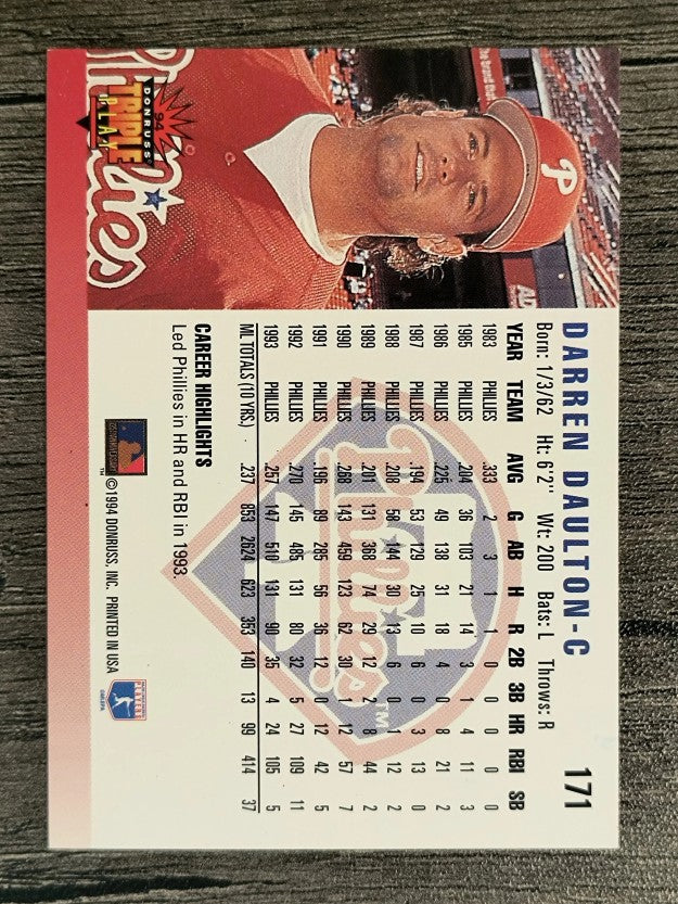 1994 Triple Play #171 Darren Daulton