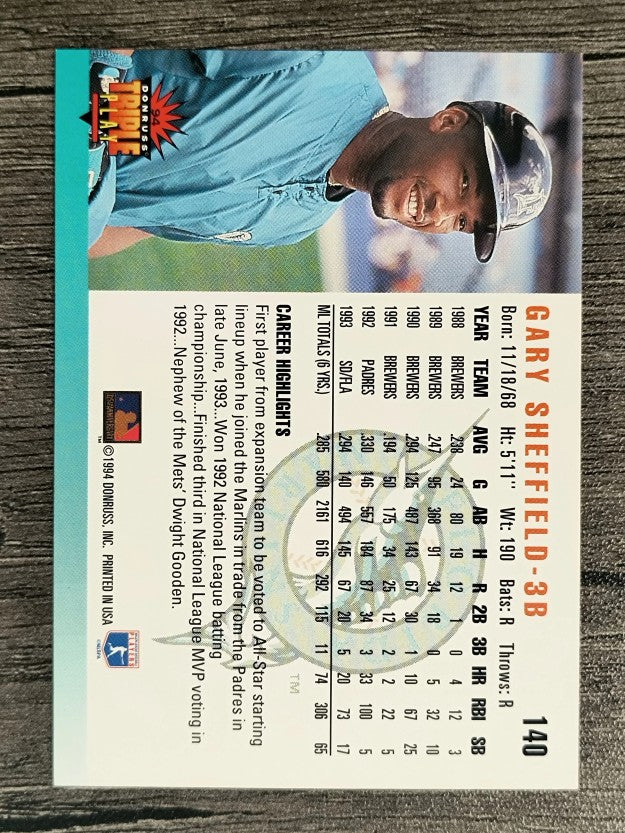 1994 Triple Play #140 Gary Sheffield