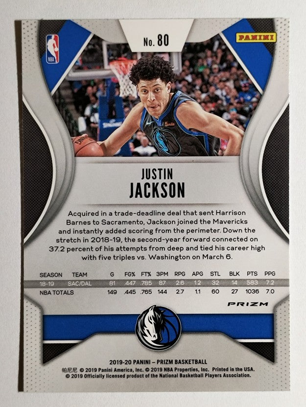 2019-20 Panini Prizm Prizms Green #80 Justin Jackson