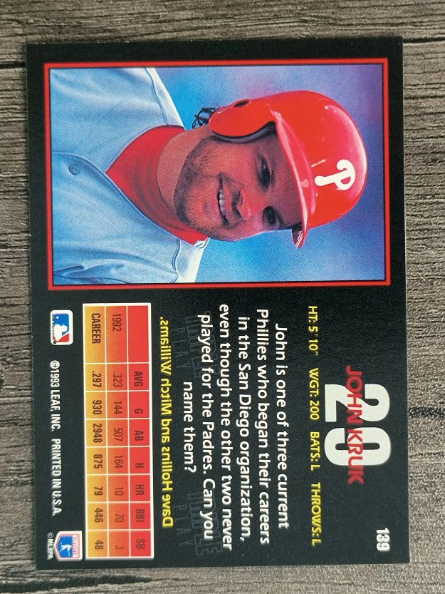 1993 Triple Play #139 John Kruk