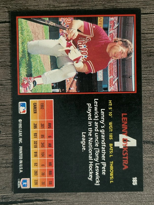 1993 Triple Play #185 Len Dykstra