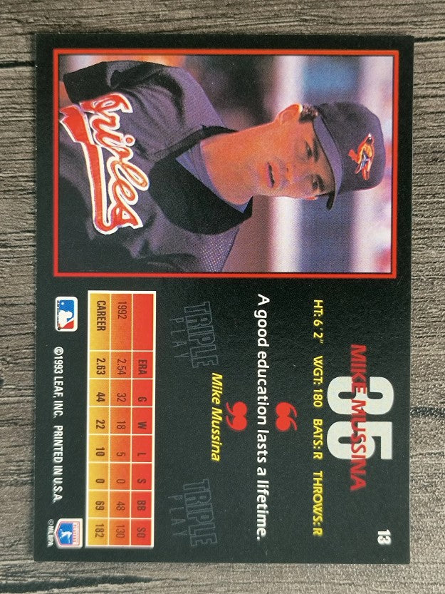 1993 Triple Play #13 Mike Mussina