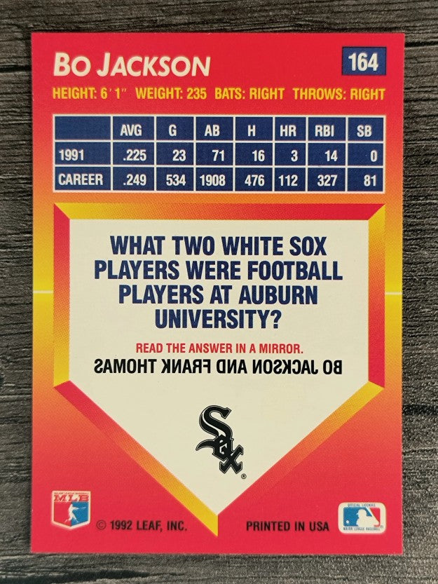1992 Triple Play #164 Bo Jackson