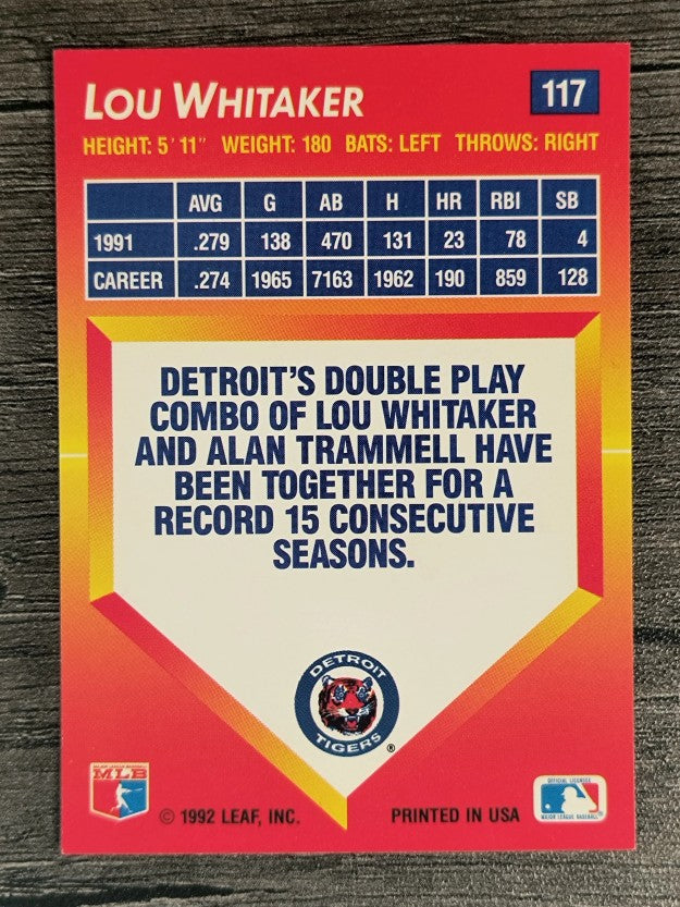 1992 Triple Play #117 Lou Whitaker