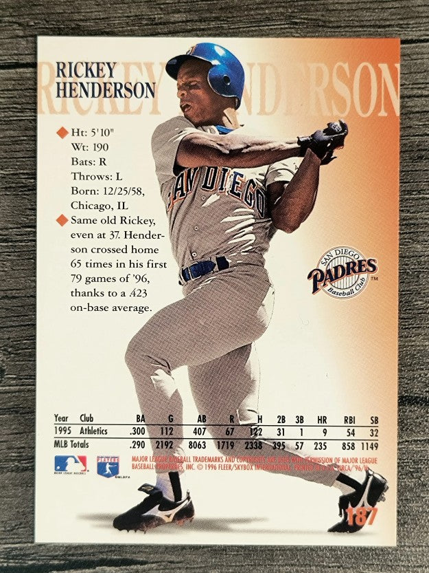 1996 Circa #187 Rickey Henderson