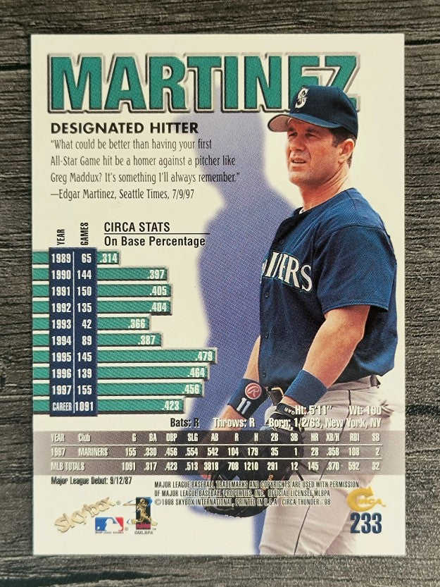 1998 Circa Thunder #233 Edgar Martinez