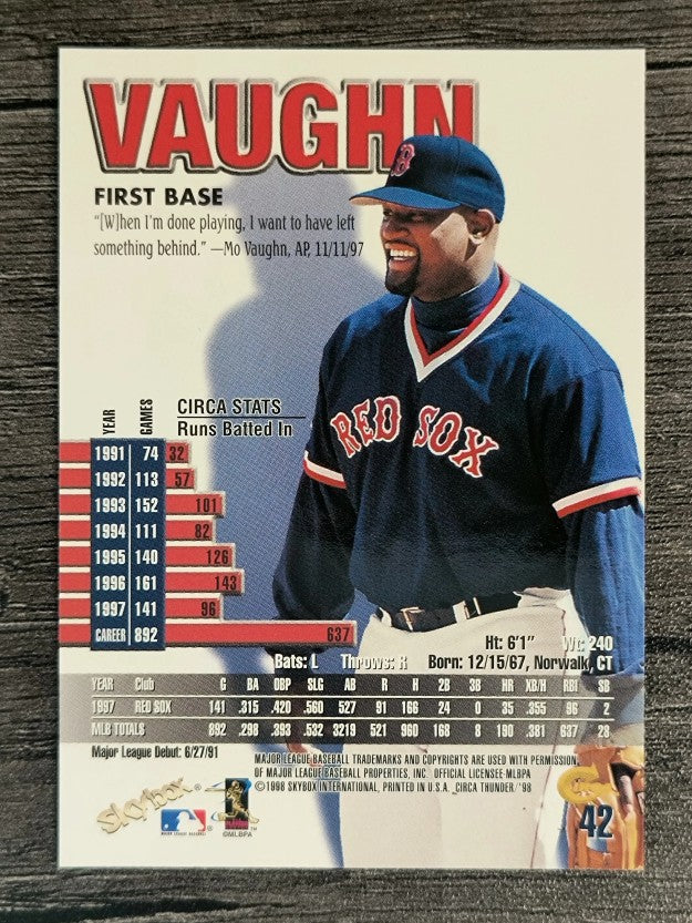 1998 Circa Thunder #42 Mo Vaughn