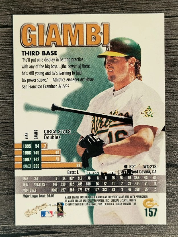 1998 Circa Thunder #157 Jason Giambi