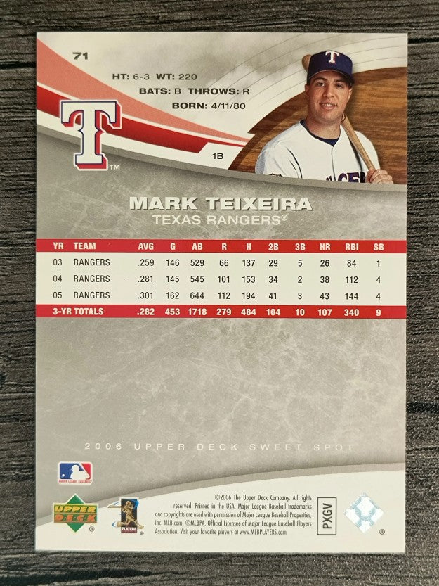 2006 Sweet Spot #71 Mark Teixeira
