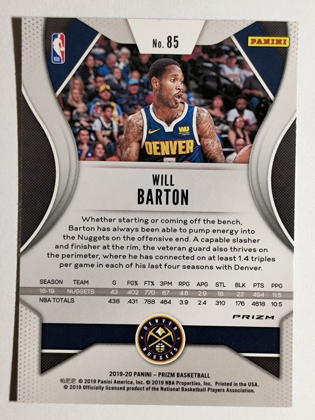 2019-20 Panini Prizm Prizms Green #85 Will Barton