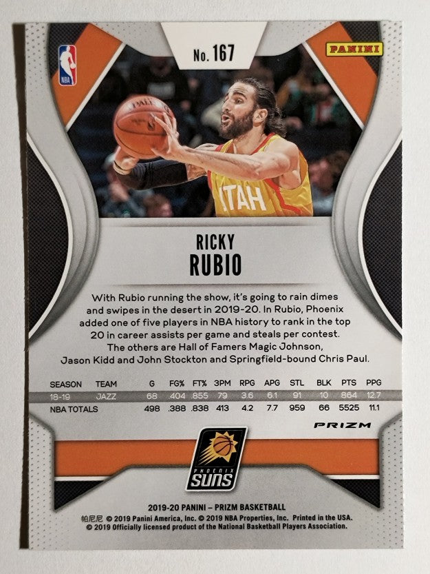 2019-20 Panini Prizm Prizms Green #167 Ricky Rubio