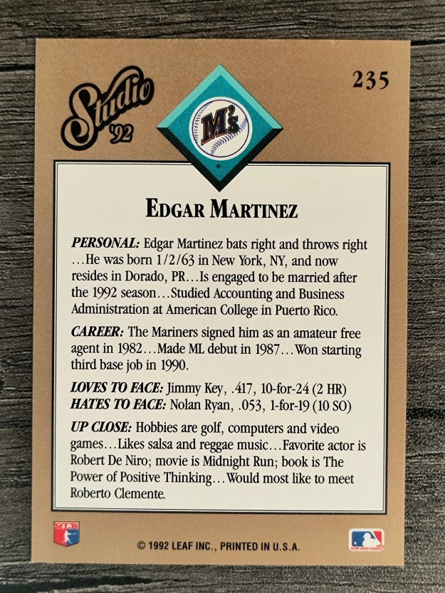 1992 Studio #235 Edgar Martinez