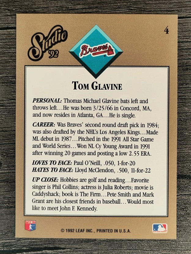 1992 Studio #4 Tom Glavine
