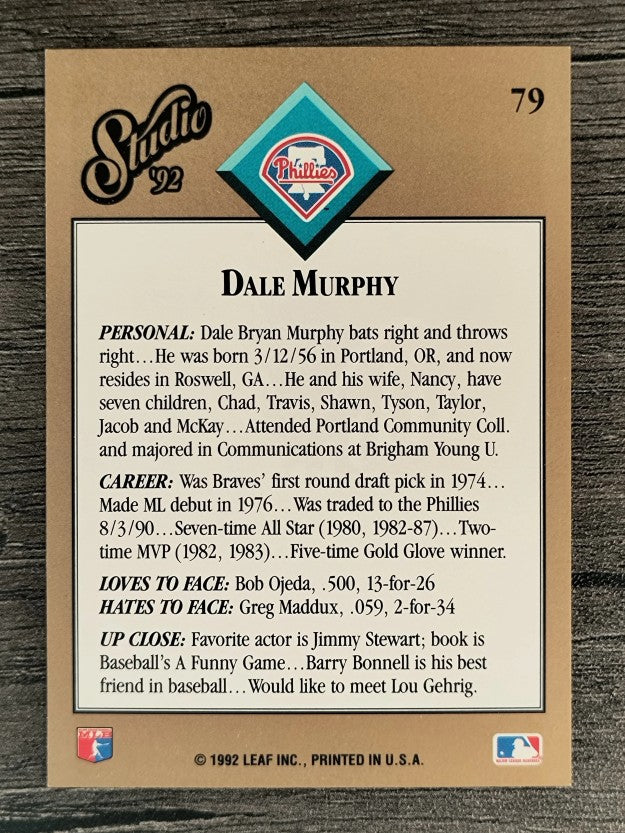 1992 Studio #79 Dale Murphy