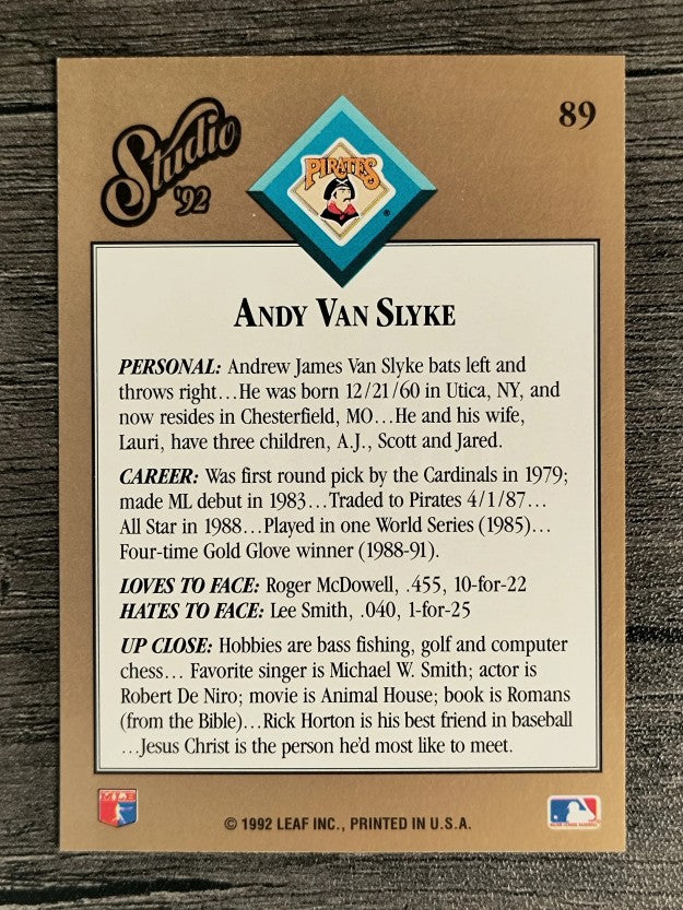 1992 Studio #89 Andy Van Slyke