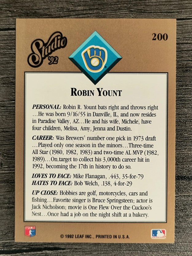 1992 Studio #200 Robin Yount