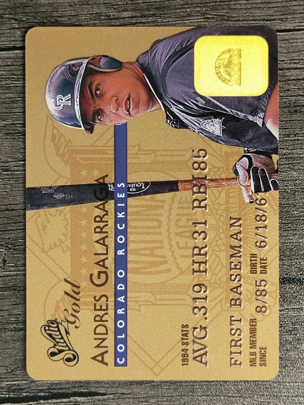 1995 Studio Gold Series #42 Andres Galarraga