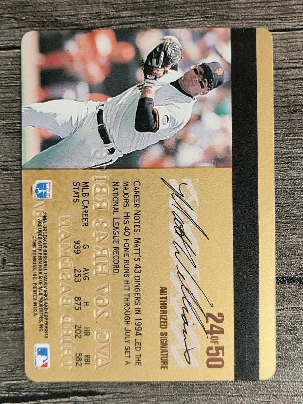 1995 Studio Gold Series #24 Matt Williams