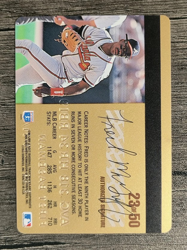 1995 Studio Gold Series #23 Fred McGriff