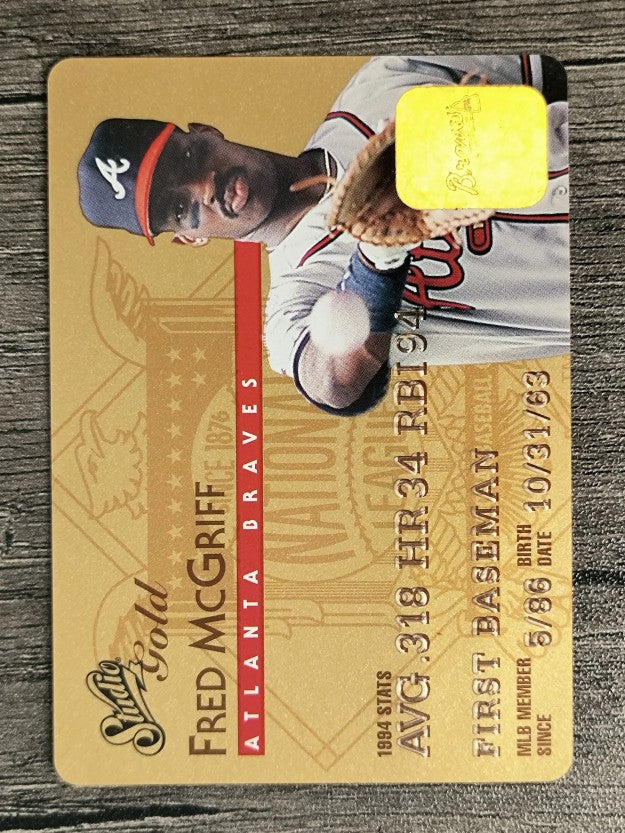 1995 Studio Gold Series #23 Fred McGriff