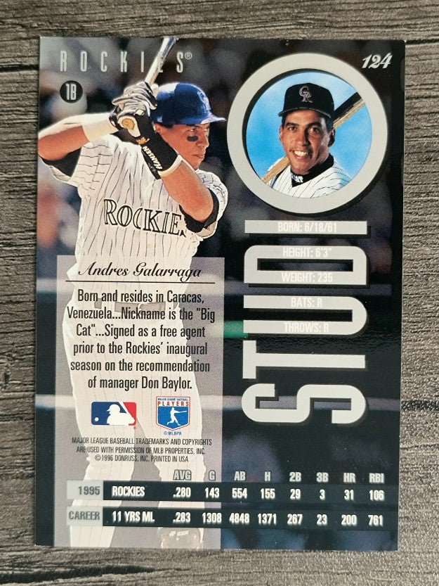 1996 Studio #124 Andres Galarraga