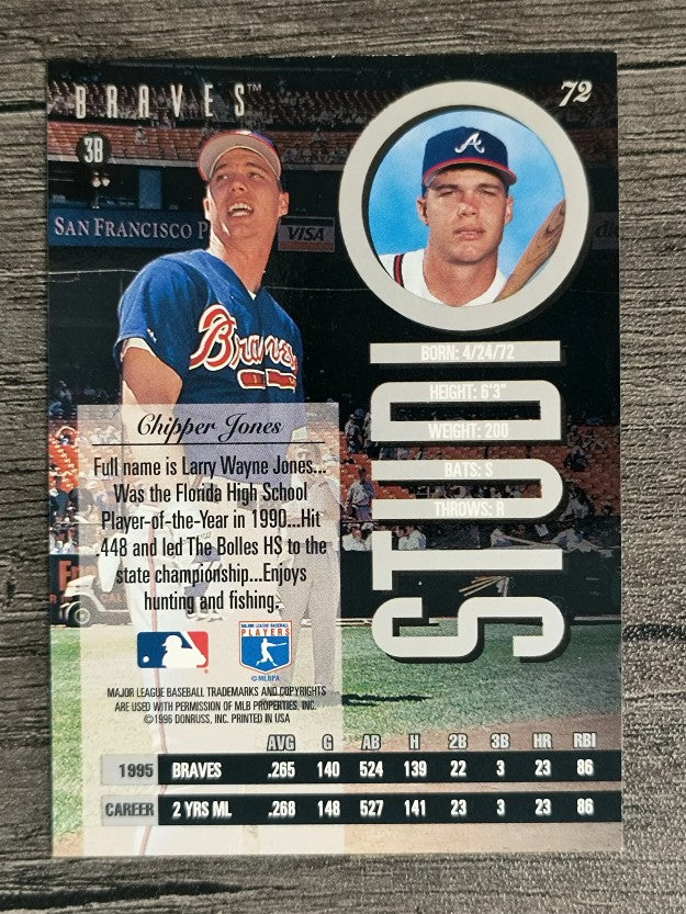 1996 Studio #72 Chipper Jones